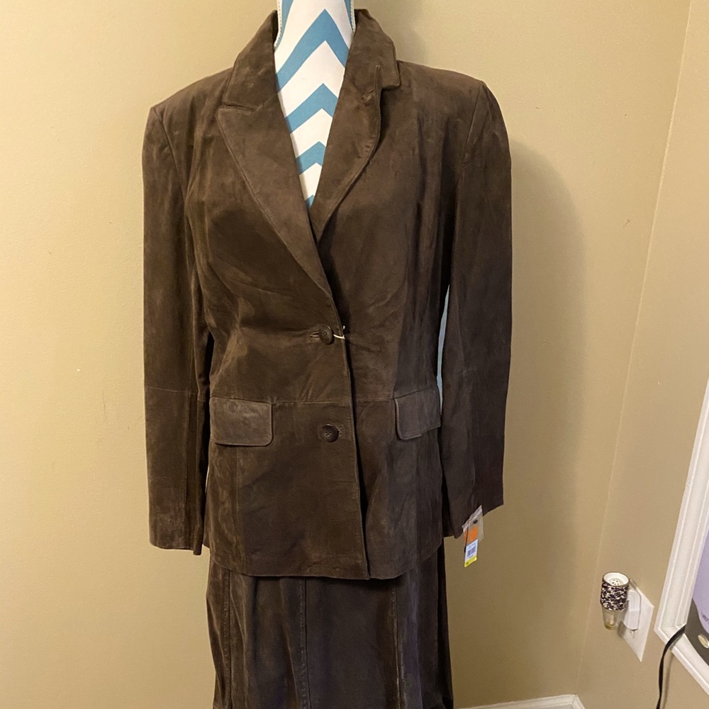 Vintage Massini suede blazer and long skirt